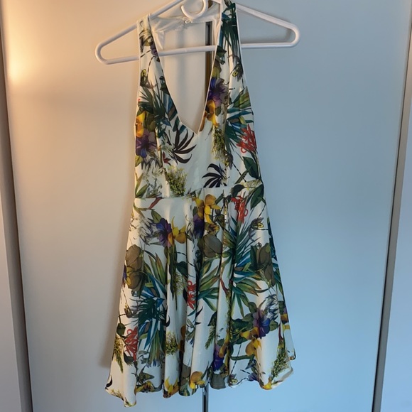 LULU’S JUNGLE DREAMS CREAM FLORAL SKATER DRESS - Picture 7 of 7